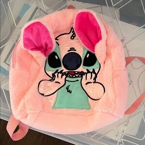 Pink Plush Character Backpack